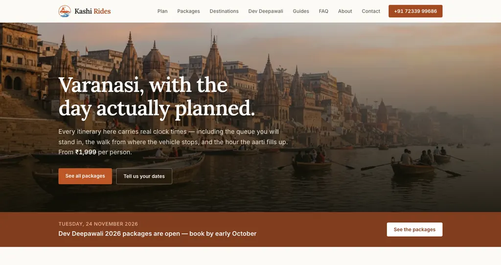 Kashi Rides — Tour Packages